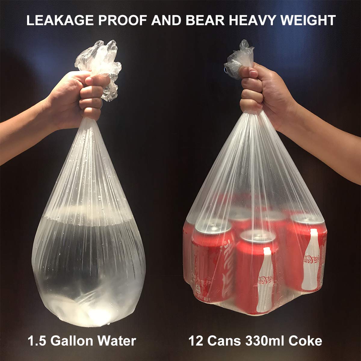 4 Gallon Clear Small Trash Bag Bathroom Garbage Bags Trash Can